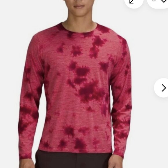 Lululemon Lab Wool-Blend Tie Dye Long Slev Shirt Tee Sz XL NWT $108 - Picture 2 of 6
